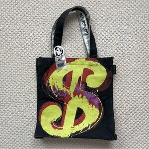 Vintage Andy Warhol black canvas bag